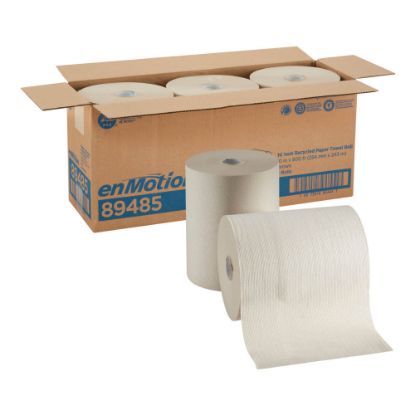 Picture of enMotion by GP PRO 1-Ply Paper Towels, 100% Recycled, Brown, Pack Of 3 Rolls