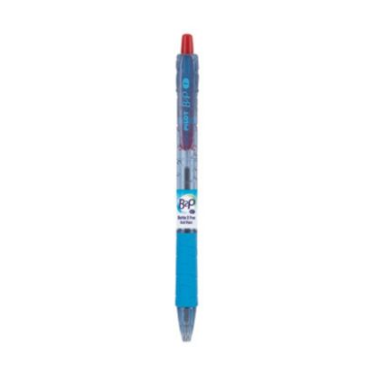 Picture of Pilot B2P Retractable Ballpoint Pens, Fine Point, 0.7 mm, 86% Recycled, Blue Barrel, Red Ink, Pack Of 12