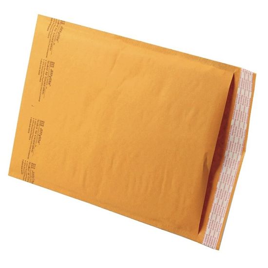 Picture of Sealed Air Self-Seal Bubble Mailers, 9 1/2in x 14 1/2in, Kraft, Case Of 100