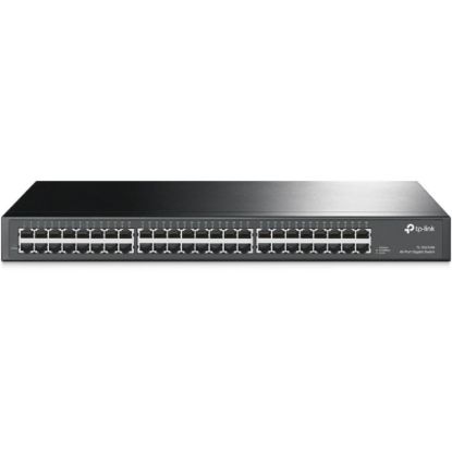 Picture of TP-LINK TL-SG1048 - 48-Port Gigabit Ethernet Switch - Plug and Play - Sturdy Metal w/ Shielded Ports - Rackmount - Fanless - Traffic Optimization - Unmanaged - Black