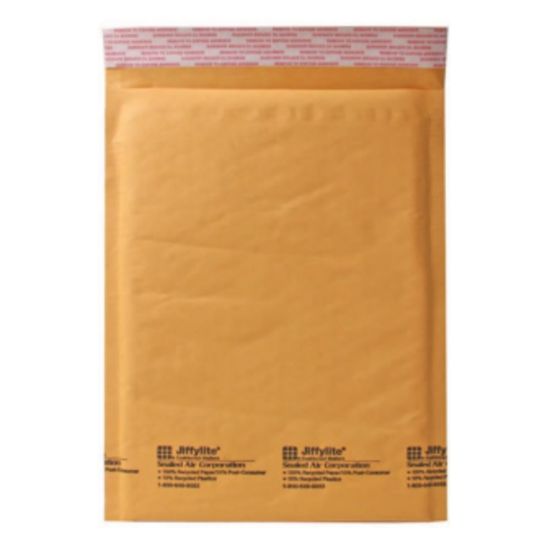 Picture of Sealed Air Self-Seal Bubble Mailers, 8 1/2in x 12in, Kraft, Case Of 100