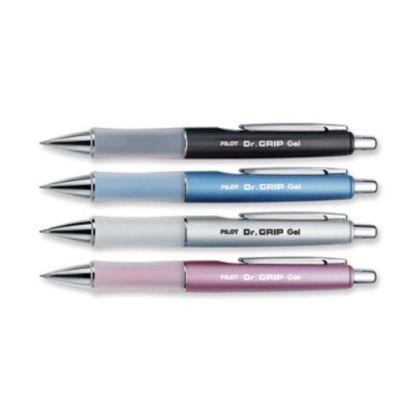 Picture of Pilot Dr. Grip Retractable Gel Rollerball Pen, Fine Point, 0.7 mm, Assorted Barrel, Black Ink