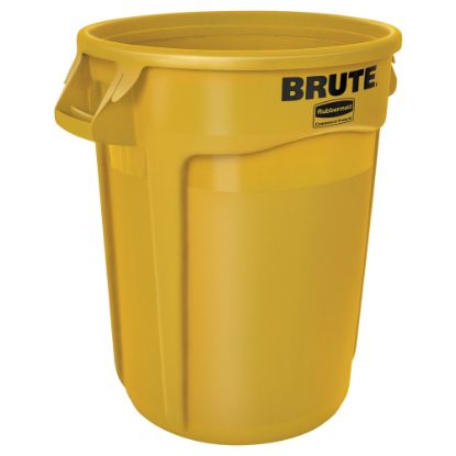 Picture of Rubbermaid Commercial Brute Round Container - 32 gal Capacity - Round - Heavy Duty, Handle, Tear Resistant, Damage Resistant, Durable, UV Coated, Fade Resistant, Warp Resistant, Crack Resistant, Crush Resistant