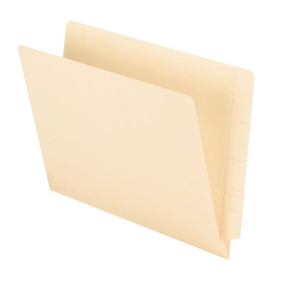 Picture of Office Depot Brand 2-Ply End-Tab Folders, Straight-Cut Tabs, Letter Size, Manila, Box Of 100