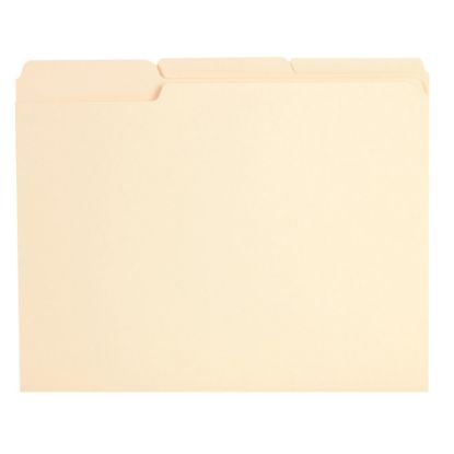 Picture of Office Depot Brand Reinforced File Folders, 1/3-Cut Tabs, Legal Size, Manila, Box Of 100