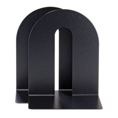 Picture of Officemate OIC Magnetic Heavy-Duty Bookends, 10in x 8in x 8in, Black, Set Of 2