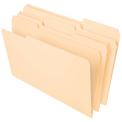 Picture of Office Depot Brand Interior File Folders, 1/3 Cut, Legal Size, Manila, Box Of 100