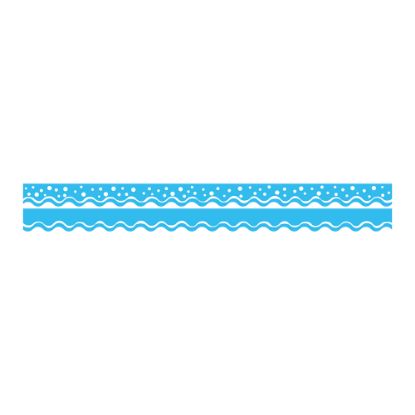 Picture of Barker Creek Scalloped-Edge Double-Sided Borders, 2 1/4in x 36in, Pool Blue, Pack Of 13