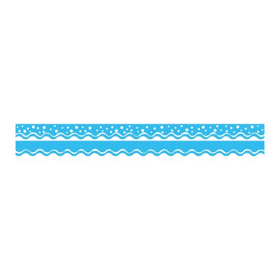 Picture of Barker Creek Scalloped-Edge Double-Sided Borders, 2 1/4in x 36in, Pool Blue, Pack Of 13