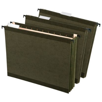 Picture of Office Depot Brand Hanging Pockets With Full-Height Gussets, Letter Size (8-1/2in x 11in), 3 1/2in Expansion, Green, Pack Of 4