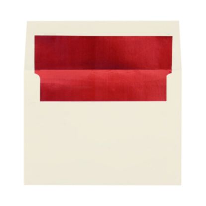 Picture of LUX Foil-Lined Invitation Envelopes A4, Peel & Press Closure, Natural/Red, Pack Of 1,000