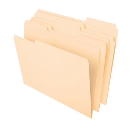 Picture of Office Depot Brand Heavyweight Manila File Folders, 1/3 Cut, Letter Size (8-1/2in x 11in), Manila, Box Of 50 Folders