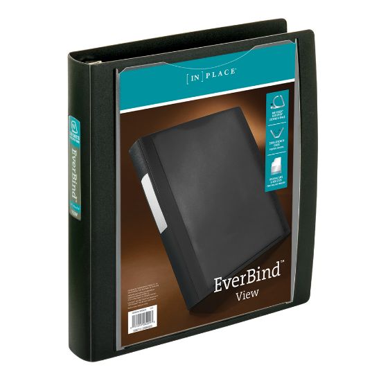 Picture of Office Depot Brand EverBind View 3-Ring Binder, 1 1/2in D-Rings, Black