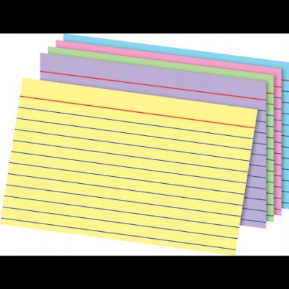 Picture of Office Depot Brand Index Cards, 4in x 6in, Rainbow, Pack Of 100