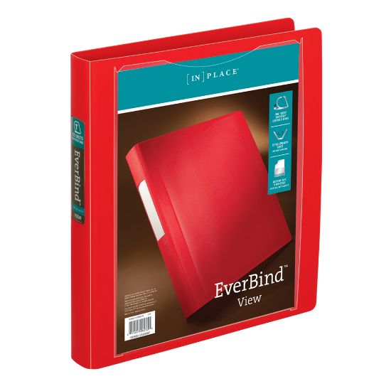 Picture of Office Depot Brand EverBind View 3-Ring Binder, 1in D-Rings, Red