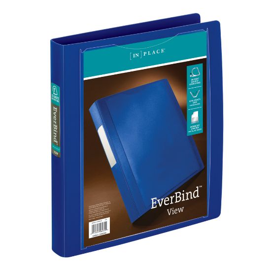 Picture of Office Depot Brand EverBind View 3-Ring Binder, 1in D-Rings, Blue