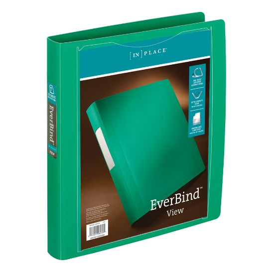 Picture of Office Depot Brand EverBind View 3-Ring Binder, 1in D-Rings, Green