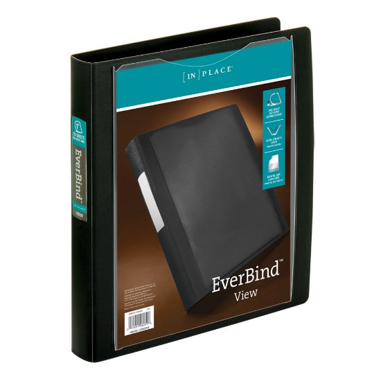 Picture of Office Depot Brand EverBind View 3-Ring Binder, 1in D-Rings, Black