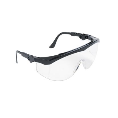 Picture of MCR Safety Tomahawk Adjustable Safety Glasses - Adjustable - Ultraviolet Protection - Nylon Frame - Black, Clear - 12 / Box