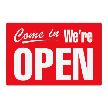 Picture of Cosco Open/Closed 2-Sided Sign, 8in x 12in, Red