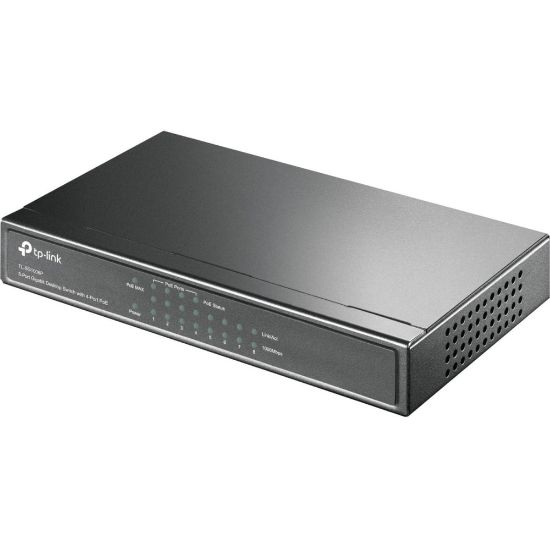 Picture of TP-LINK TL-SG1008P - 8 Port Gigabit PoE Switch - 4 PoE+ Ports @64W - Desktop - Plug & Play - Sturdy Metal w/ Shielded Ports - Fanless - QoS & IGMP Snooping Unmanaged