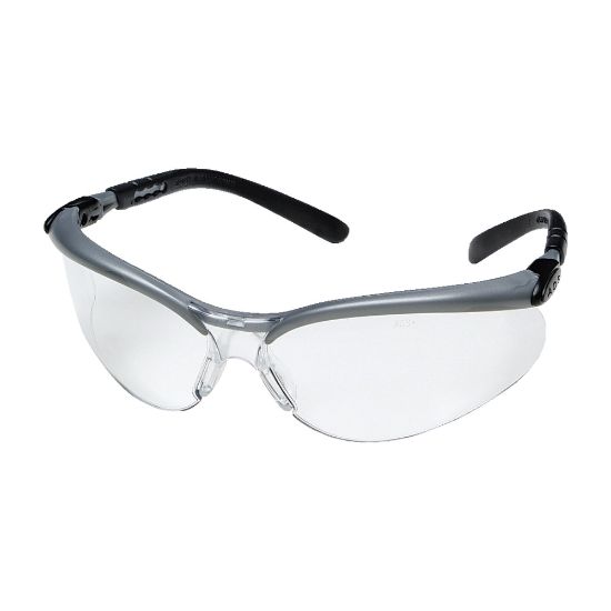 Picture of 3M BX Protective Eyewear, Black/Silver Frame, Clear Lens