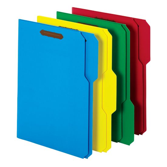 Picture of Office Depot Brand File Folders With 2 Fasteners, 1/3 Tab, Letter Size, Assorted Colors, Pack Of 50