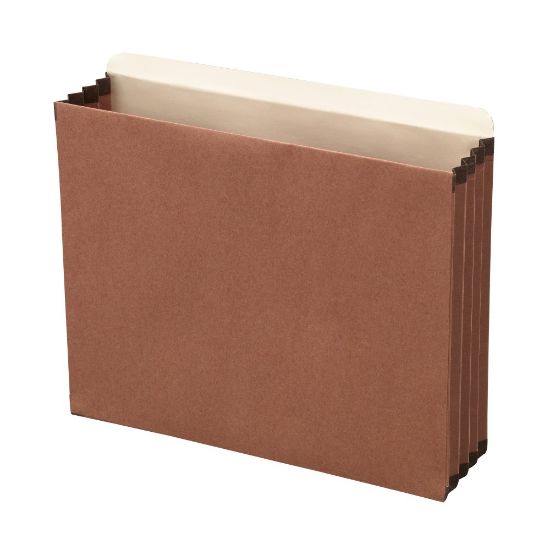 Picture of Office Depot Brand File Cabinet Pockets, 3-1/2in Expansion, Letter Size, Brown, Pack Of 5