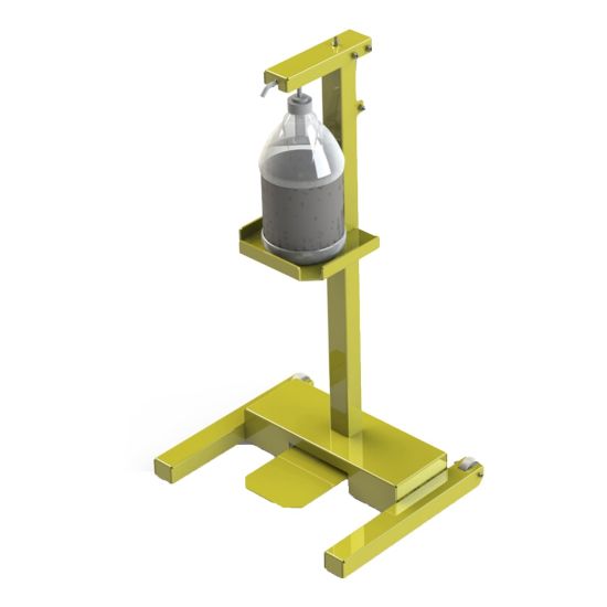 Picture of Built Sanitizer Floor Stand, 37in x 20in x 16-1/2in, Yellow