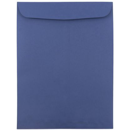 Picture of JAM Paper Open-End 9in x 12in Catalog Envelopes, Gummed Closure #10 1/2, Presidential Blue, Pack Of 25