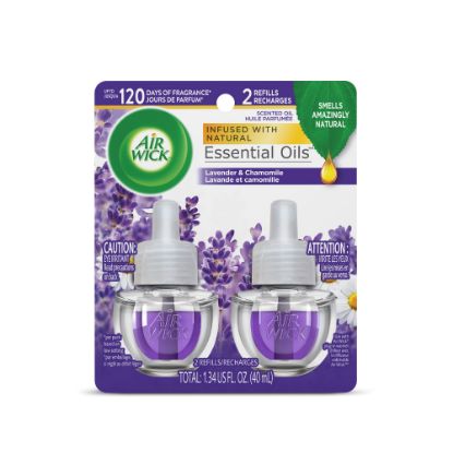 Picture of Air Wick Essential Oils Scented Oil Warmer Refill, 0.67 Oz, Lavender/Chamomile, Pack Of 2