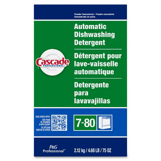 Picture of Cascade Dishwashing Detergent, 75 Oz, Fresh Scent, Carton Of 7 Boxes