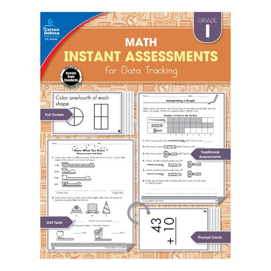 Picture of Carson-Dellosa Instant Assessments For Data Tracking Math Resource Book, Grade 1