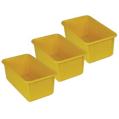 Picture of Romanoff Stowaway Trays, 5-1/4inH x 7-3/4inW x 13-1/4inD, Yellow, Pack Of 3 Trays