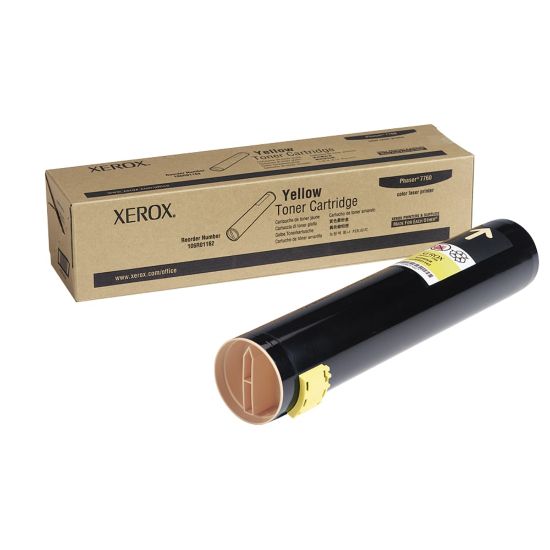 Picture of Xerox 7760 Yellow Extra-High Yield Toner Cartridge, 106R01162