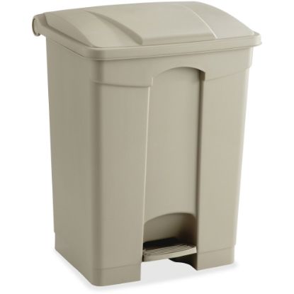 Picture of Safco Plastic 17 Gallon Step-on Wastebasket, Tan