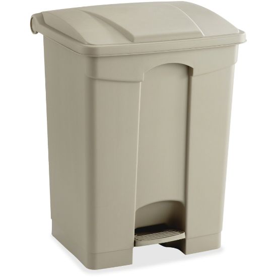 Picture of Safco Plastic 17 Gallon Step-on Wastebasket, Tan