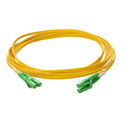 Picture of AddOn 1m ALC (Male) to ALC (Male) Yellow OS2 Duplex Fiber OFNR (Riser-Rated) Patch Cable - 100% compatible and guaranteed to work