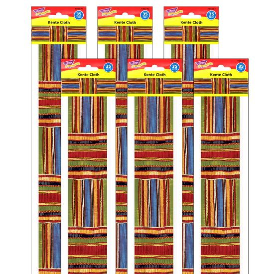 Picture of TREND Bolder Borders, 2-3/4in x 35-3/4ft, Kente Cloth, Pack Of 6 Borders