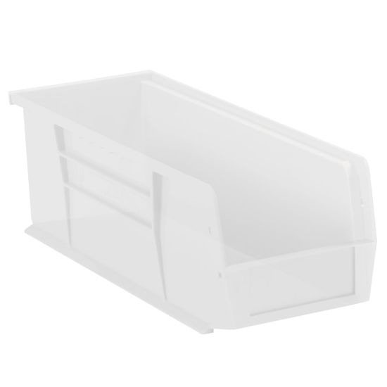 Picture of Partners Brand Plastic Stack & Hang Bin Boxes, Small Size, 10 7/8in x 4 1/8in x 4in, Clear, Pack Of 12