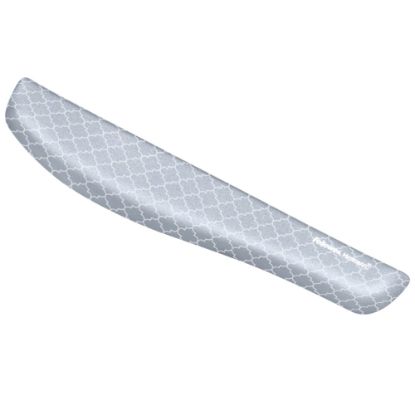 Picture of Fellowes PlushTouch Memory Foam Keyboard Wrist Rest with Microban, 1in H x 18 1/8in W x 3 3/16in D, Lattice Pattern, Gray/White