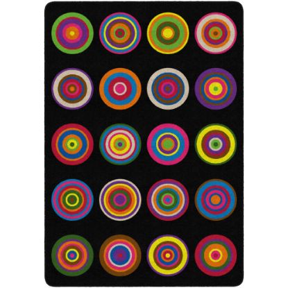 Picture of Flagship Carpets Color Rings Rug, Rectangle, 6ft x 8ft 4in, Black