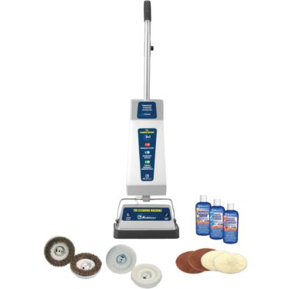 Picture of Koblenz P2500B Upright Scrubber - 3.75 quart Water Tank Capacity - Brush, Scrubbing Brush, Polishing Pad, Buffing Pad - Carpet - 4.20 A - Blue, Gray