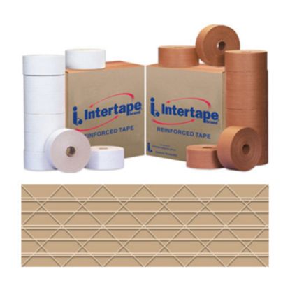 Picture of Tape Logic #7500 Reinforced Water Activated Tape, 3in x 450ft, Kraft, Case Of 10