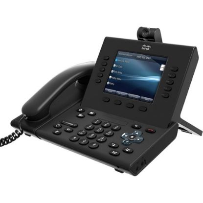 Picture of Cisco Unified 9951 IP Phone - Charcoal - VoIP - Unified Communications Manager, Enhanced User Connect License - 2 x Network (RJ-45) - PoE Ports