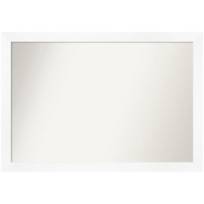 Picture of Amanti Art Narrow Non-Beveled Rectangle Framed Bathroom Wall Mirror, 27-1/4in x 39-1/4in, Cabinet White