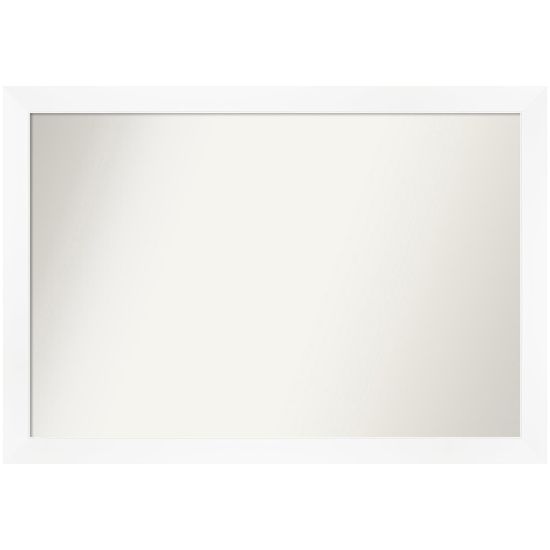 Picture of Amanti Art Narrow Non-Beveled Rectangle Framed Bathroom Wall Mirror, 27-1/4in x 39-1/4in, Cabinet White