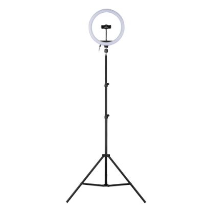 Picture of Volkano Insta Series 12in Ring Light With Floor Tripod, Black, VK-6510-BK