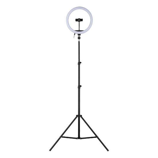 Picture of Volkano Insta Series 12in Ring Light With Floor Tripod, Black, VK-6510-BK