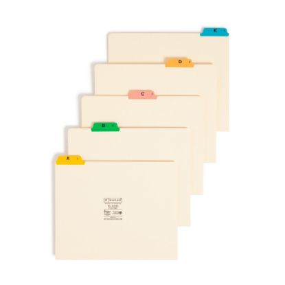 Picture of Smead Manila A To Z File Guides With Color Tabs, Letter Size, Manila, Pack Of 25